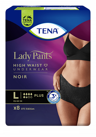 ТЕНА Lady Pants Plus Noir Впитывающие трусы, L - фото № 1